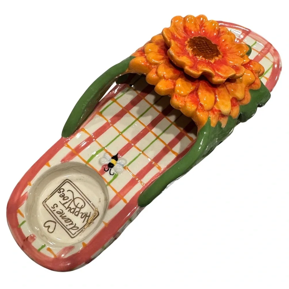 Diane's Happy Toes Darling Daisy Ceramic Tealight‎ Candle Holder 2004